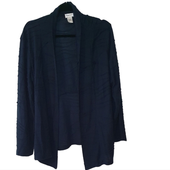 Chico's gorgeous dark indigo‎ blue Plus-size cardigan Size 3 - Picture 1 of 7